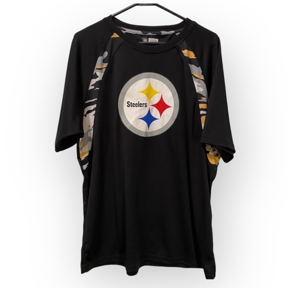 Pittsburgh Steelers Team Apparel Size Large‎ Mens Black Pull Over Polyester